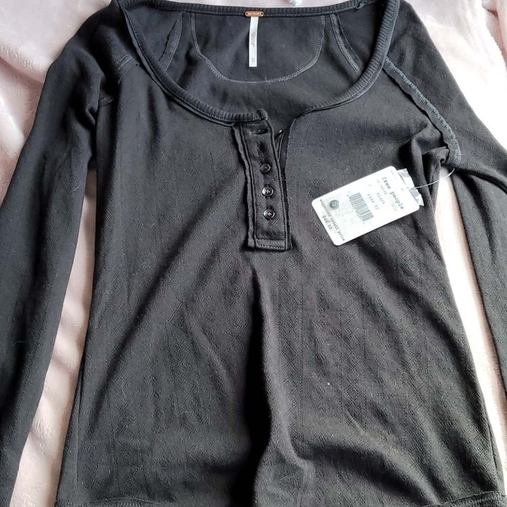 NWT, XS, black, free people top